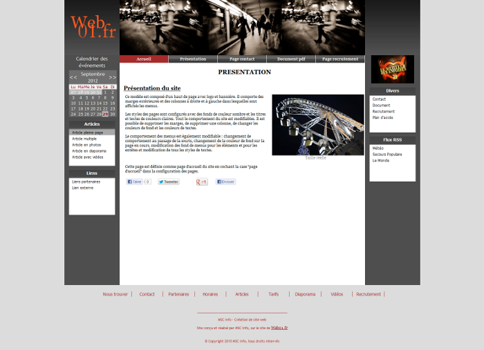 modele de site web