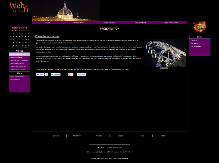 modele de site web