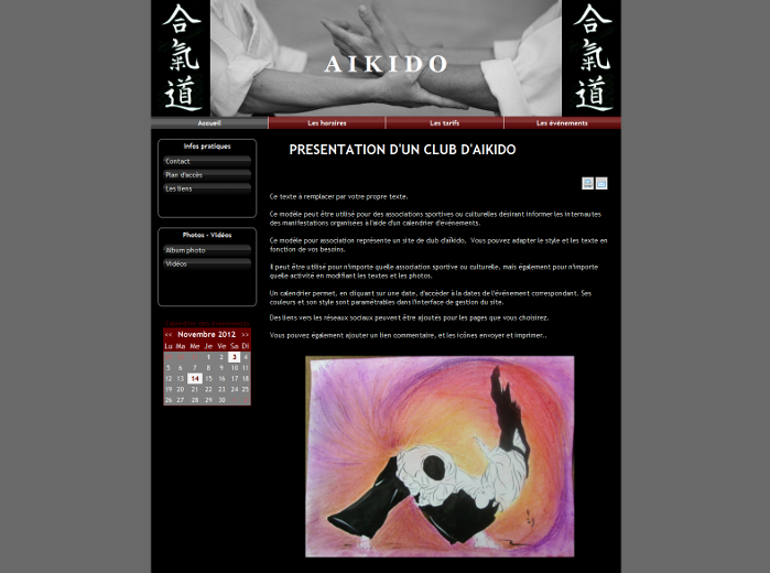 Modèle de site association aikido